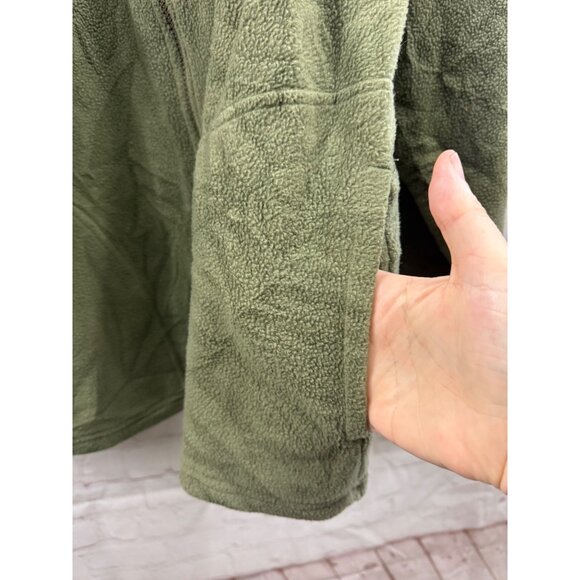 Tipsy Full Zip Fleece Jacket Mens Size XL Olive Green Blue Cambria Chest Logo - Picture 5 of 7